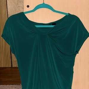 A dark green short sleeve blouse